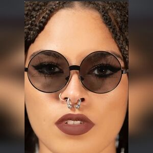 Killstar Black Circular Sunglasses